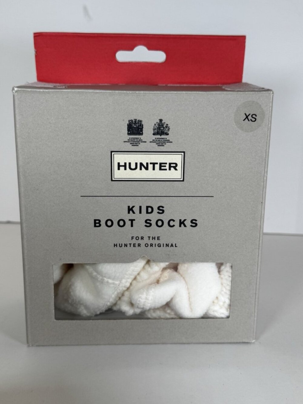 Hunter Boot Socks White Kids XS US Size 5-7 New MRSP $30